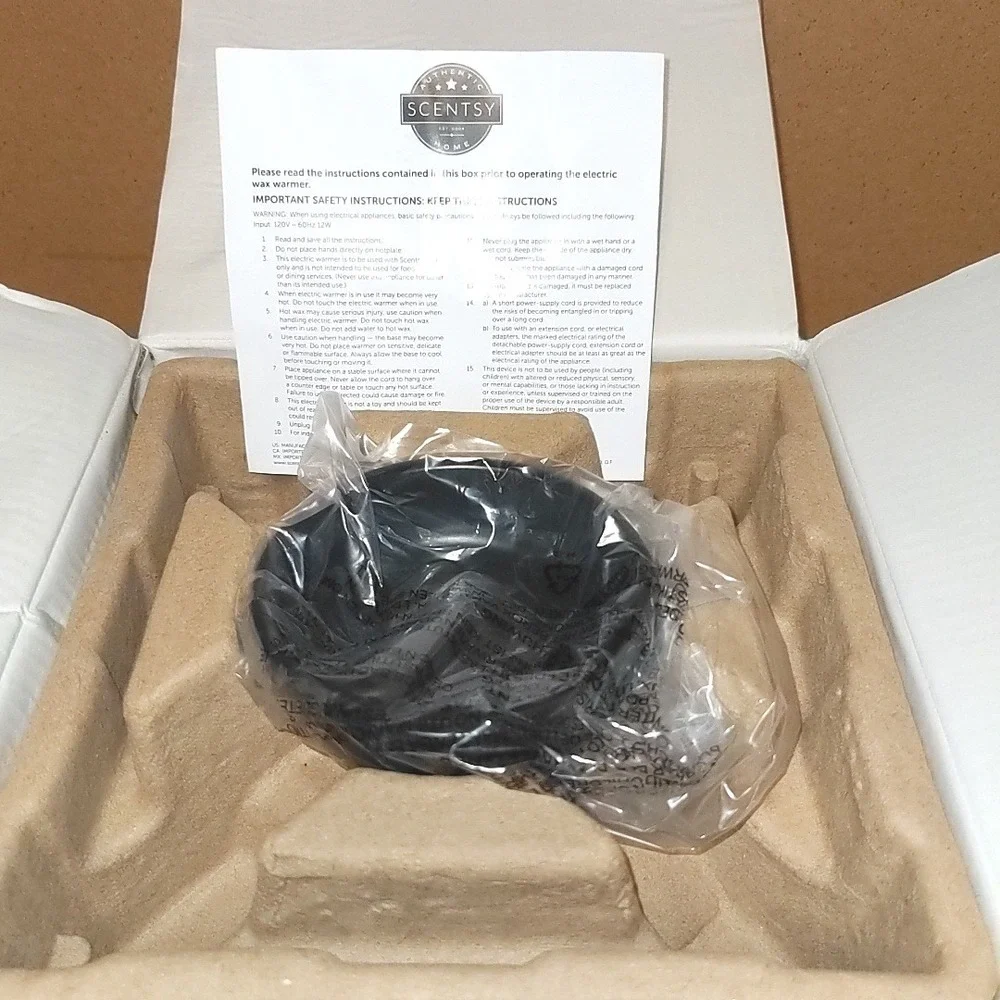 Scentsy Zen Rock Electric Wax Warmer Gray Stone Fragrance Home Decor Retired NIB